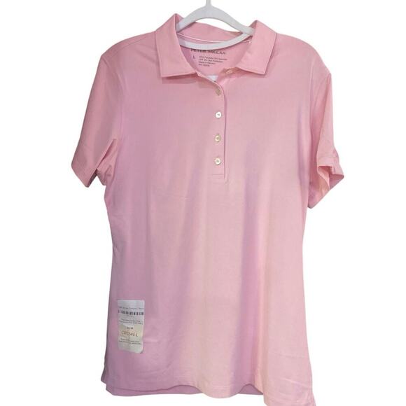 Women's Peter Millar Pink Perfect Performance Polo Size L - Picture 2 of 8